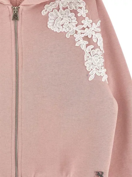 Bluza z kapturem dziecięca Ermanno Scervino różowa
