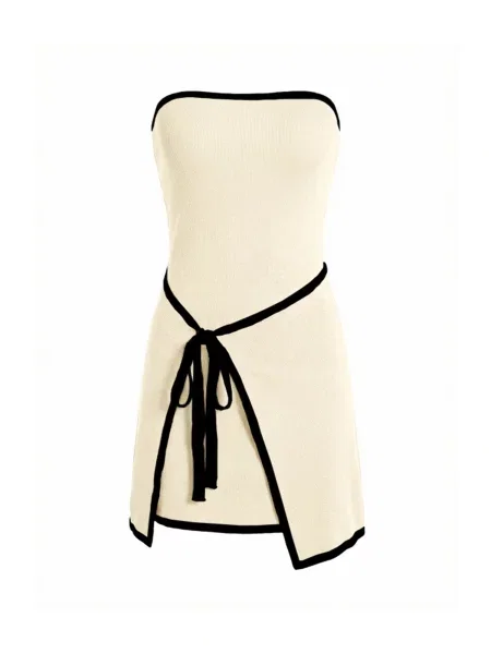 Imily Bela Rochie tricotat portocaliu piersică negru
