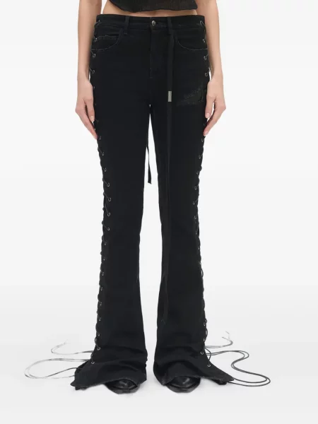 Jeansy dzwony Ann Demeulemeester czarne