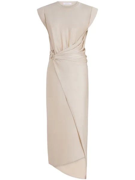 Rochie midi Rabanne drapată până la genunchi de costum