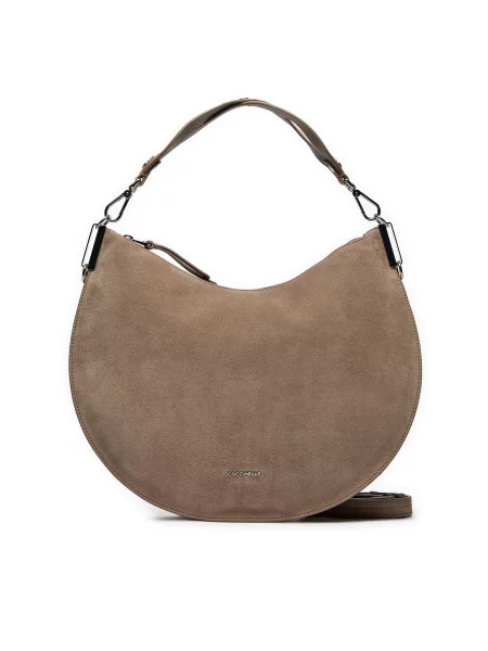 Τσάντα Coccinelle QKG Coccinellesunup Suede E1 QKG 13 01 01 μπεζ