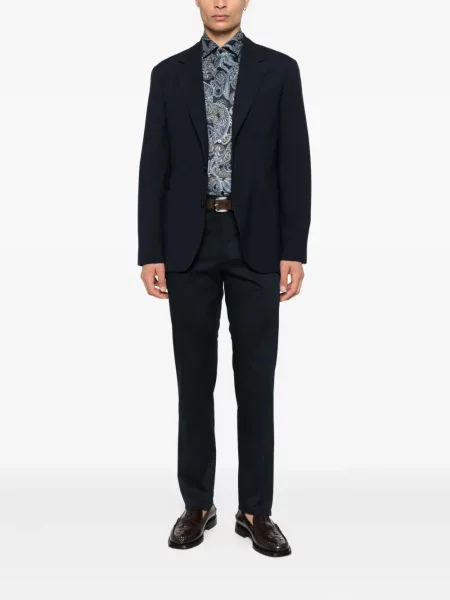 Cămașă Etro cu imagine cu model paisley albastru