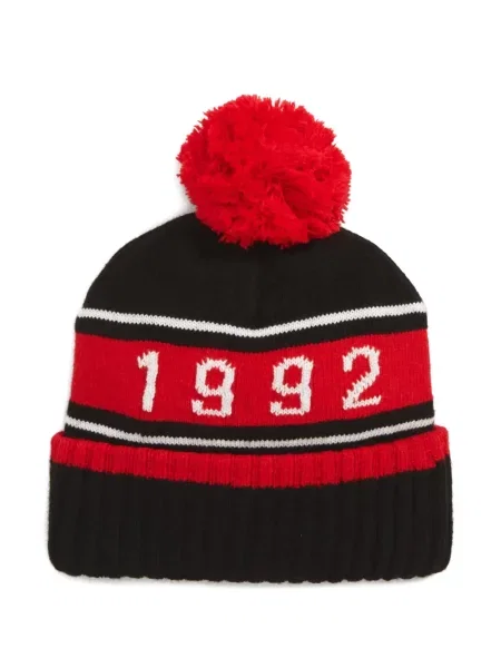 Beanie Polo Ralph Lauren cu dungi roșu