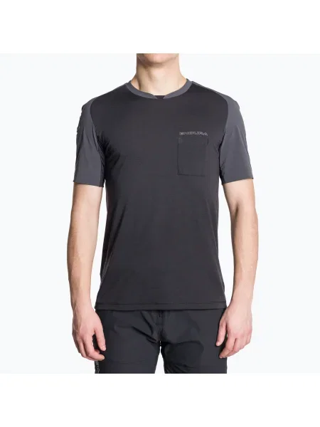 Мъжка колоездачна тениска Endura Foyle Tech black черно