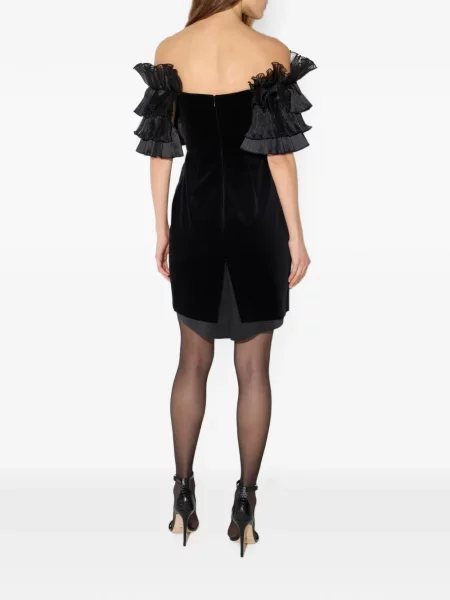 Rochie Elisabetta Franchi de catifea negru