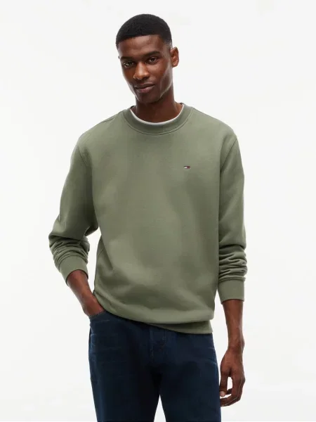 Tommy Jeans bluza z bawełną zielona