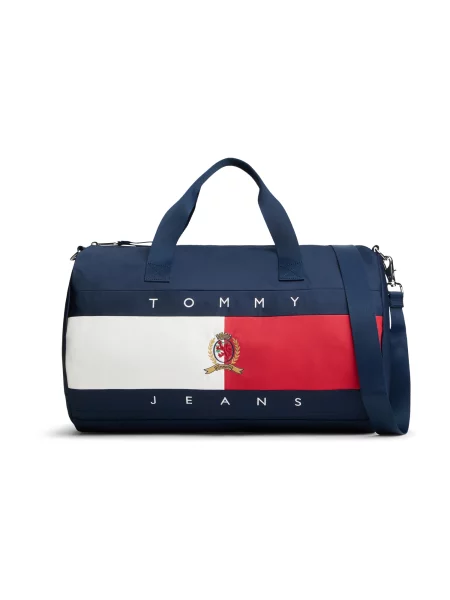 Tommy Jeans Víkendová taška námornícka modrá / červená biela