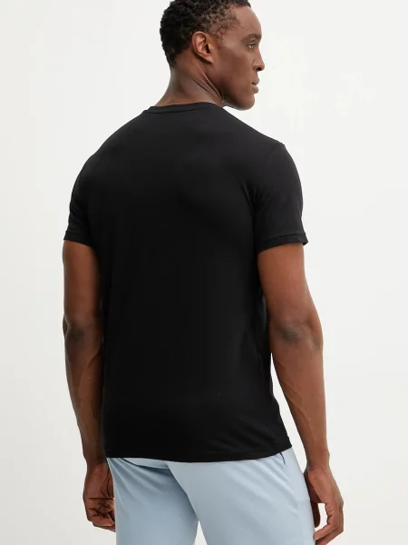Меланжевая футболка Emporio Armani Underwear черная