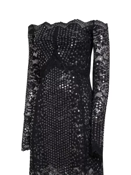 Rochie Rabanne cu paiete de costum negru
