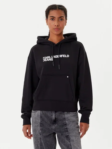 KARL LAGERFELD JEANS Tréning póló / fehér fekete