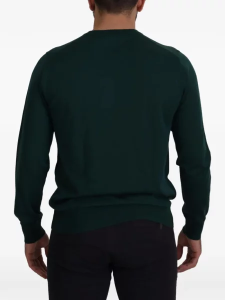 Pulover Dolce & Gabbana cu decolteu rotund verde