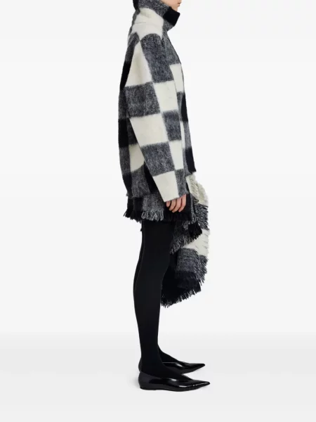 Pulover Proenza Schouler de lână în carouri negru