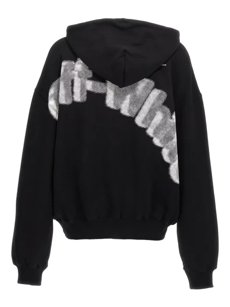 Hanorac cu glugă Off-white cu autograf alb