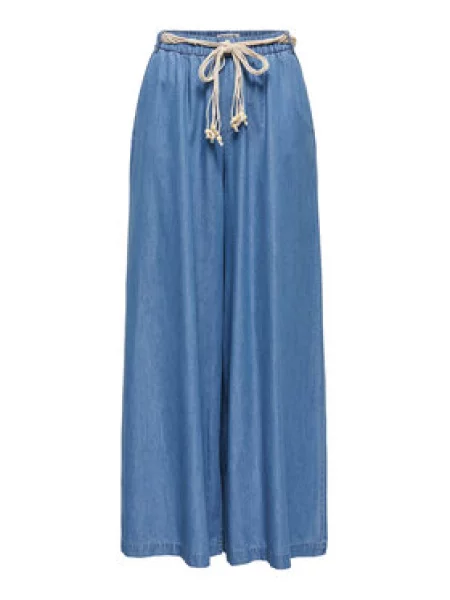 ONLY Medžiaginės kelnės Bea Hw Wide Leg mėlyna