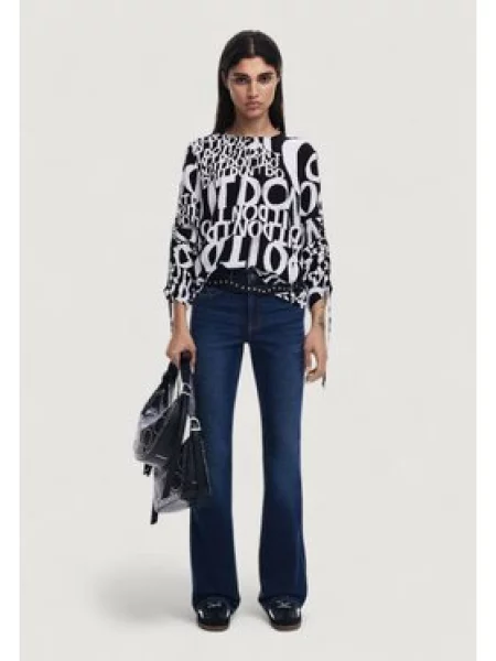 Desigual Halenka BLUS_DIONE Long Fit černá