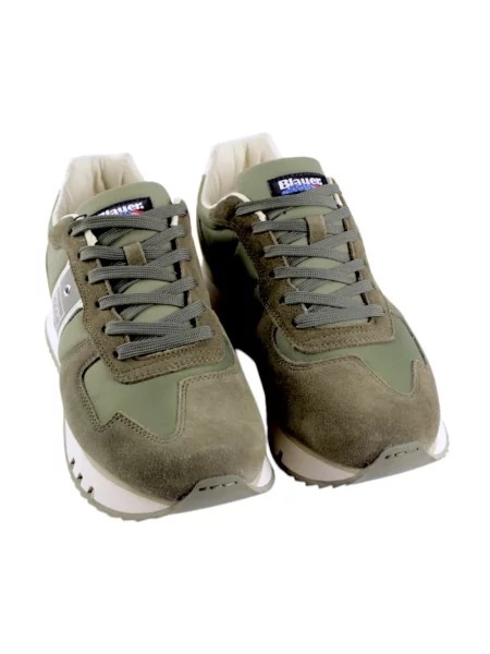 Sneakersy Blauer skórzane zielone