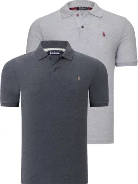 Polo majica Dewberry siva
