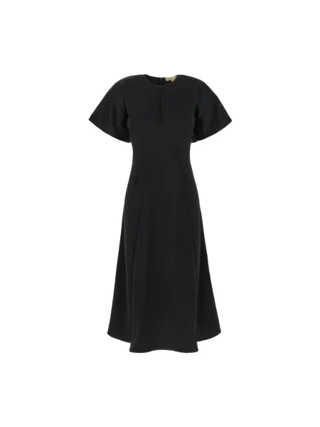 Dzianinowa sukienka midi Michael Kors do kolan czarna
