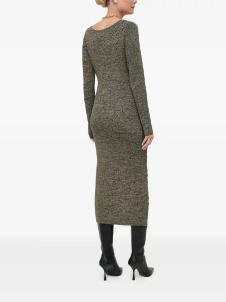 Rochie midi Notes Du Nord până la genunchi de costum verde