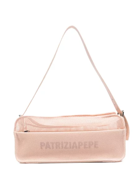Geanta crossbody Patrizia Pepe plasă roz