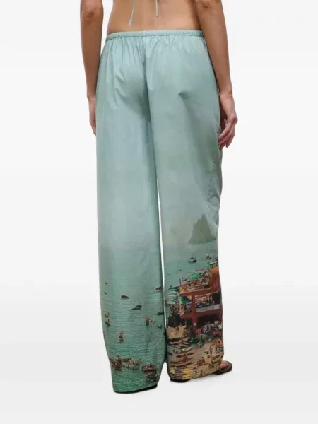 Pantaloni Staud cu imagine albastru