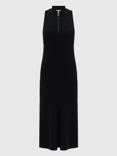 Платье миди Victoria Beckham черное