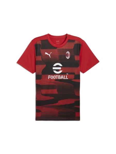 Koszulka przedmeczowa z krótkim rękawem AC Milan PUMA czarna