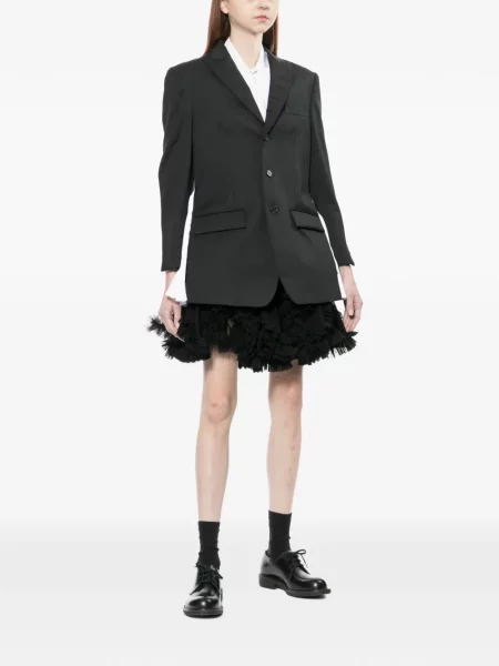 Cămașă Noir Kei Ninomiya cu volane alb