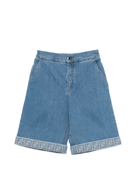 Szorty jeansowe dziecięce Fendi niebieskie