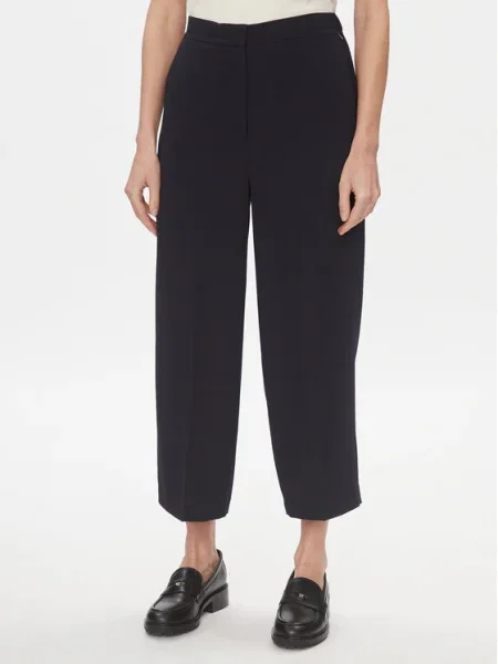Tommy Hilfiger nohavice Tmavomodrá Wide Leg