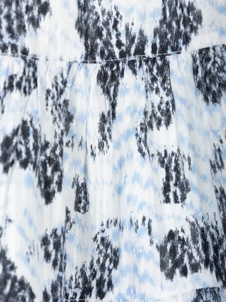 Fusta mini Ulla Johnson cu imagine cu imprimeu abstract alb