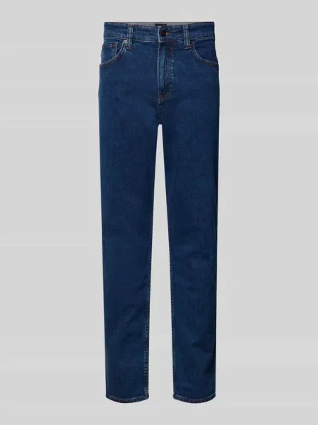 Jeansy o kroju regular fit z mieszanki bawełny model ‘RE.MAINE BO’ Boss Orange niebieskie