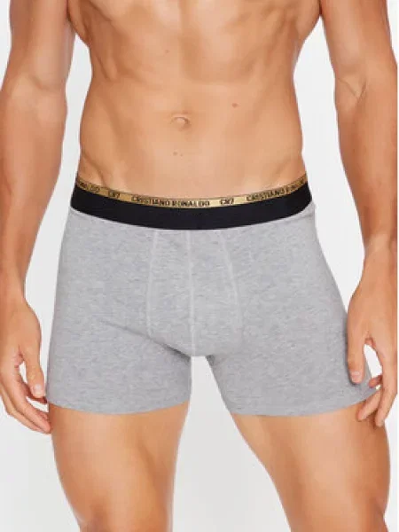 Boxerky Basic Trunk 3 pary balck/white/grey bílé