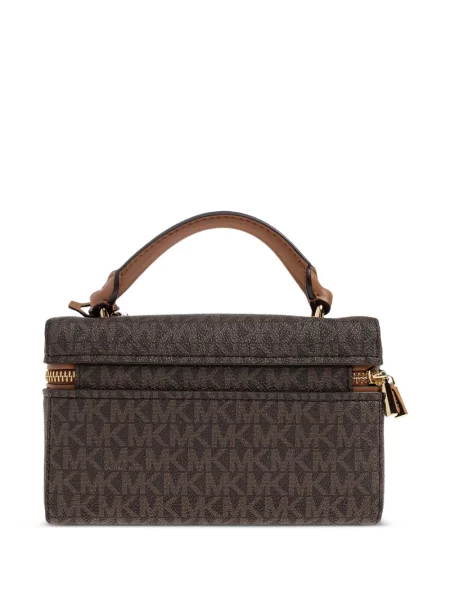 Τσάντα χιαστί Michael Michael Kors με αυτόγραφο καφέ