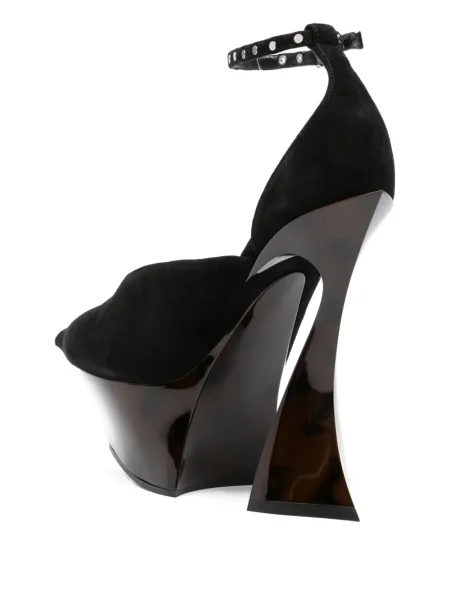 Pantofi cu toc Mugler cu platformă negru