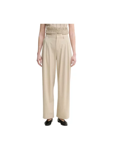 ISABELLE BLANCHE spodnie szerokie high waist beżowy