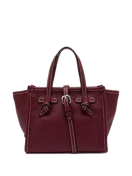 Kožená trekingová shopper kabelka Gianni Chiarini červená