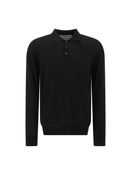 Sweter Golden Goose wełniany z długim rękawem czarny