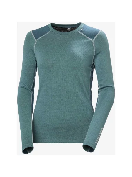 Koszulka termiczna Helly Hansen Lifa Merino Midweight Crew z długim rękawem zielononiebieska S niebieska