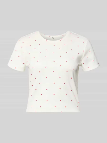 T-shirt o kroju regular fit z mieszanki bawełny model FENJA' Only biała