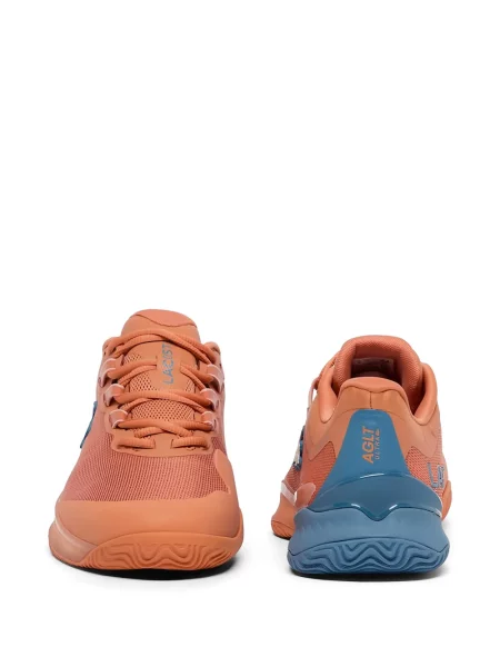 Sneakerși Lacoste cu autograf portocaliu
