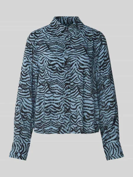 Bluzka koszulowa z listwą guzikową Scotch & Soda granatowa