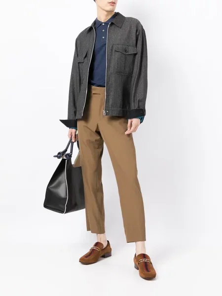 Siuvinėta ilgas polo marškinėliai Polo Ralph Lauren mėlyna