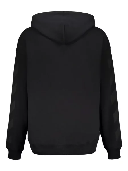 Hanorac cu glugă Off-white cu imagine alb