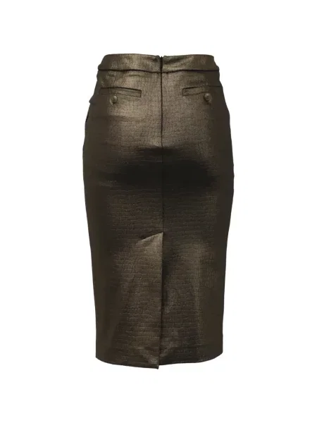 Osłona spódnica ołówkowa Max Mara do kolan złota