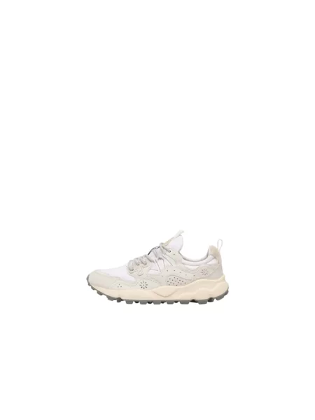 Sneakersy Flower Mountain zamszowe w kwiatki białe