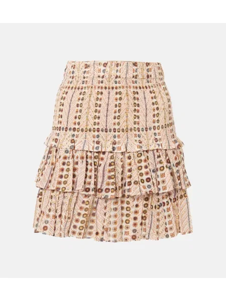 Fustă Marant Etoile cu imagine bej