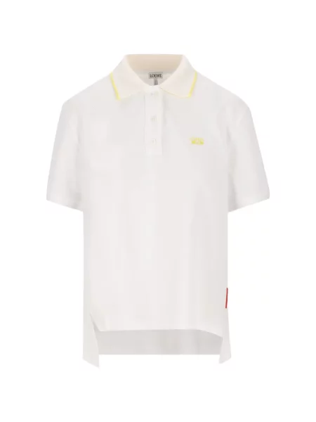 Tricou polo Loewe cu broderie alb