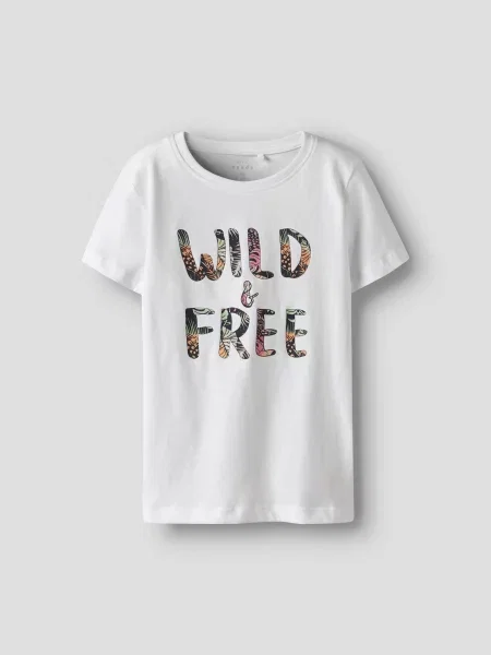 NAME IT Tricou NKFVanaya verde deschis / corai / negru alb