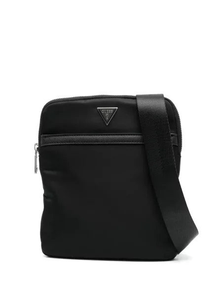 Geantă crossbody Guess cu autograf negru